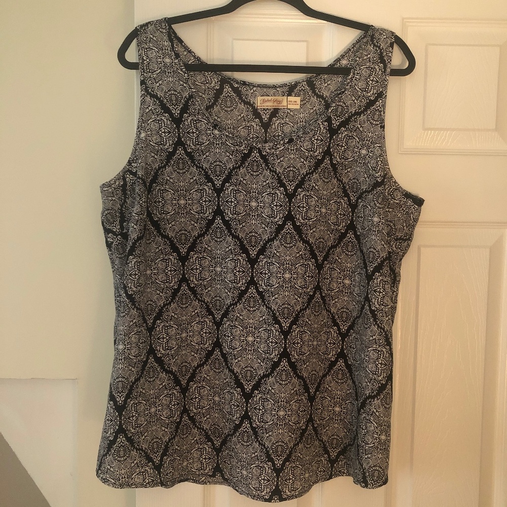 Printed Plus Size Tank Shell XXL 20